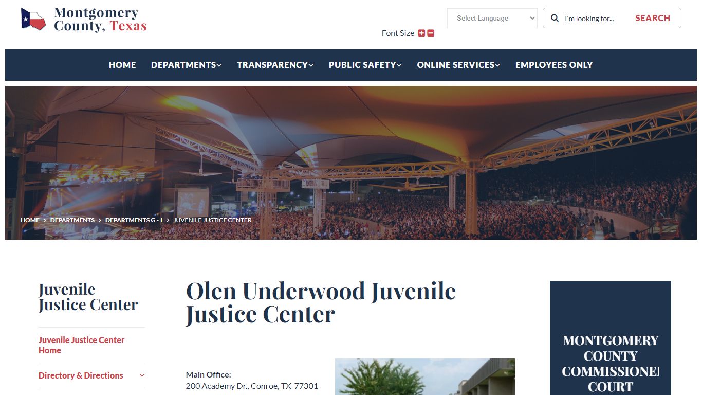 Olen Underwood Juvenile Justice Center - Montgomery County